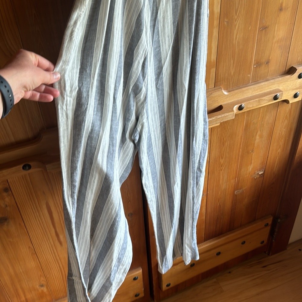 Rails Jumpsuit Womens Large Kyra Grey Striped Pantsuit Size L - Picture 9 of 9